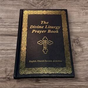 The Divine Liturgy Prayer Book Orthodox Christian Gold Gilt Hardcover
